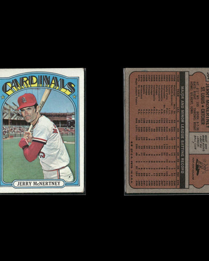 1972 Topps St. Louis Cardinals Team Lot (11 Cards) Vintage Baseball MLB