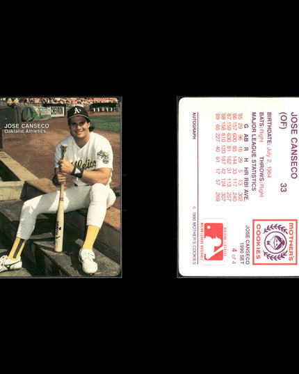 Jose Canseco 15-Card Lot Oakland A’s Bash Brother MVP Power Bat