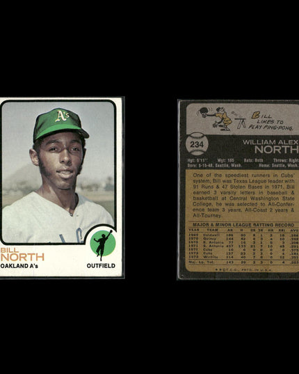 10-Card Lot Vintage 1973 Topps Oakland Athletics | MLB Baseball Trading Cards