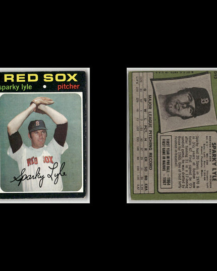 20-Card Lot Vintage 1971 Topps Boston Red Sox | MLB Baseball Trading Cards
