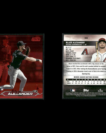 2024 Topps Stadium Club Red Parallel Cards Lot (12) MLB Inserts RCs