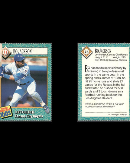 Bo Jackson Baseball Lot (15 Cards) Star Player Cards