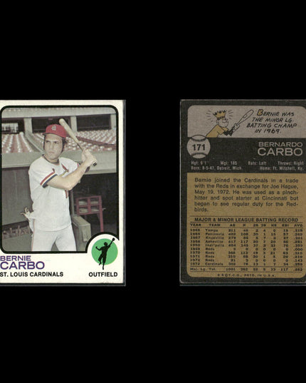 19-Card Lot Vintage 1973 Topps St. Louis Cardinals | MLB Baseball Trading Cards