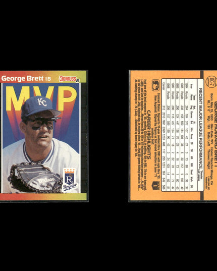 George Brett 10-Card Lot KC Royals HOF 3B 1980 MVP Legend