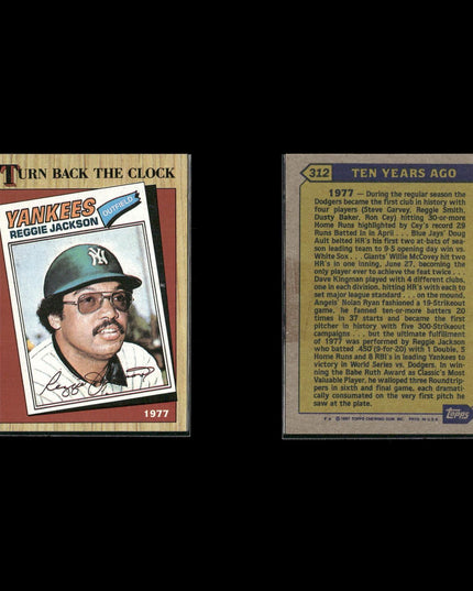 Reggie Jackson 8-Card Lot NY Yankees “Mr. October” HOF