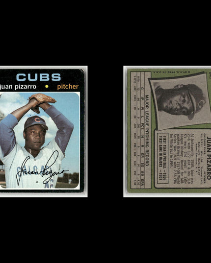 19-Card Lot Vintage 1971 Topps Chicago Cubs | MLB Baseball Trading Cards Vintage