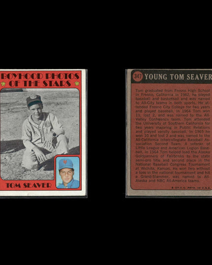18-Card Lot Vintage 1972–73 Topps Boyhood Photos | MLB Baseball Trading Cards
