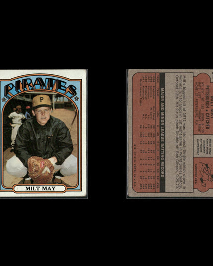 1972 Topps Pittsburgh Pirates Team Lot (14 Cards) Vintage Baseball MLB