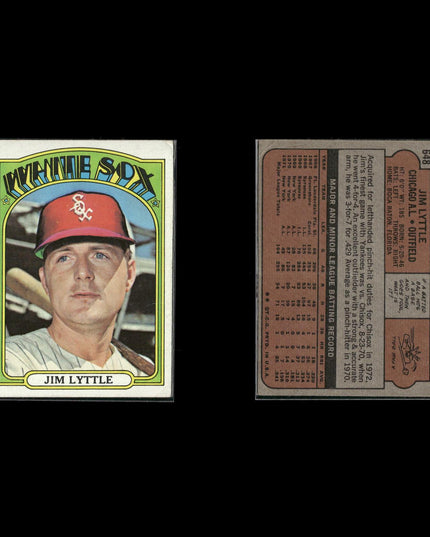 1972 Topps Chicago White Sox Team Lot (12 Cards) Vintage Baseball MLB