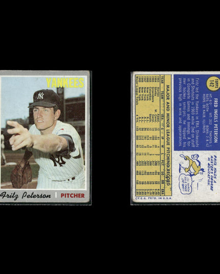 1970 Topps Baseball Lot (15) w/ Bill Mazeroski, Tommy John, Jim Kaat, RCs