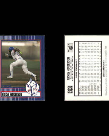 Rickey Henderson 8-Card Lot A’s Pepsi Promo HOF Cards