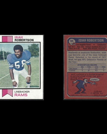 1973 Topps Football Lot (18 Cards) Vintage NFL Trading Cards