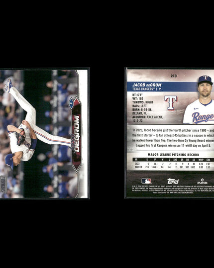 Jacob deGrom 10-Card Lot NY Mets 2x Cy Young Ace “deGOAT”