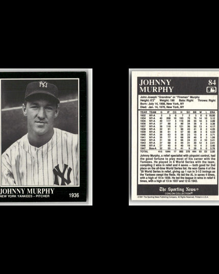 90s Conlon TSN Lot (9) HOF/Stars Yankees, Giants, Red Sox, More