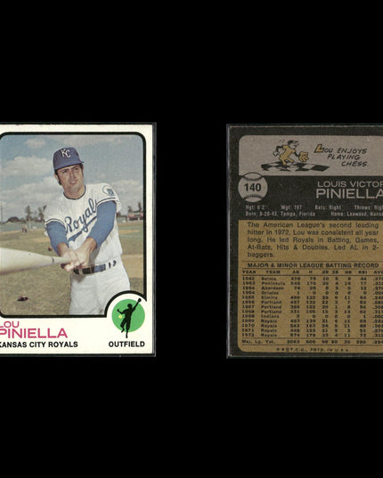 9-Card Lot Vintage 1973 Topps Kansas City Royals | MLB Baseball Trading Cards