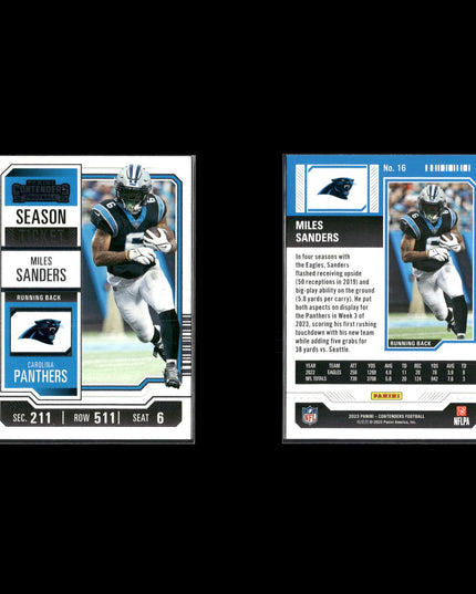 2023 Panini Contenders Football Lot (23) Stars, RCs, Inserts, Parallels