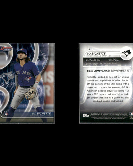 Bo Bichette 17-Card Lot Toronto Blue Jays Young Star Shortstop