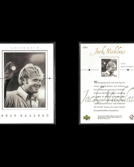 Jack Nicklaus Golf Card Lot (19) 2001–2003 Upper Deck SP, Gallery, Inserts
