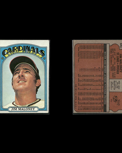 1972 Topps St. Louis Cardinals Team Lot (11 Cards) Vintage Baseball MLB