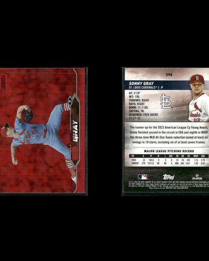 2024 Topps Stadium Club Red Parallel Cards Lot (12) MLB Inserts RCs