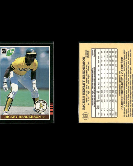Rickey Henderson 10-Card Lot A’s HOF Speed & Power Star