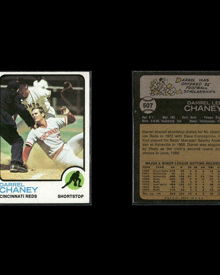 10-Card Lot Vintage 1973 Topps Cincinnati Reds | MLB Baseball Trading Cards Topps