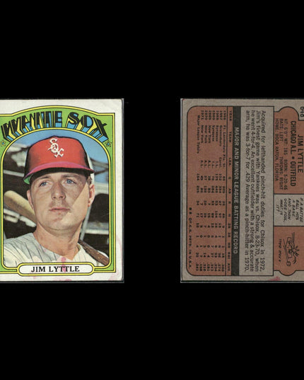 1972 Topps Chicago White Sox Team Lot (12 Cards) Vintage Baseball MLB