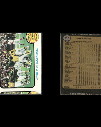 10-Card Lot Vintage 1973 Topps Oakland Athletics | MLB Baseball Trading Cards