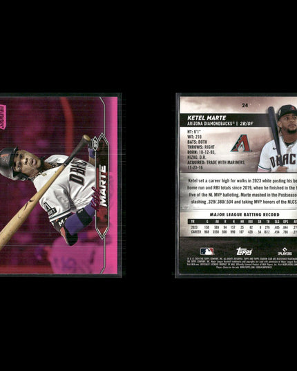 2024 Topps Stadium Club Pink Parallel Cards Lot (16) MLB Inserts RCs