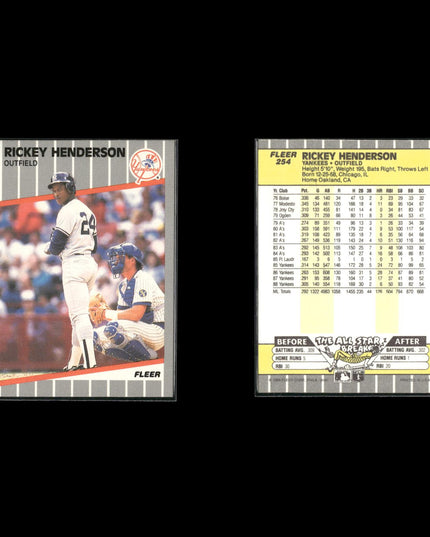 Rickey Henderson 12-Card Lot Oakland A’s HOF SB King