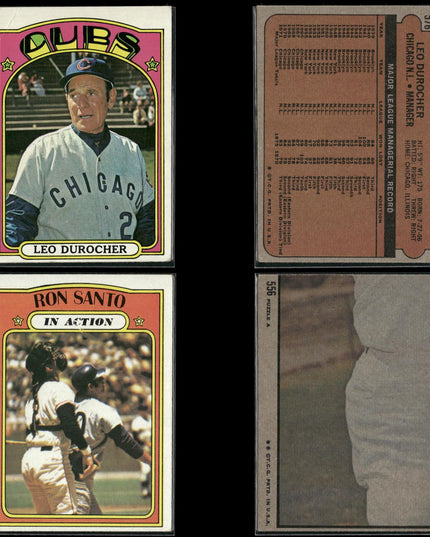 1972 Topps Chicago Cubs Team Lot (33 Cards) Vintage Baseball MLB