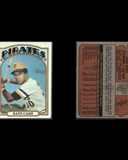 1972 Topps Pittsburgh Pirates Team Lot (14 Cards) Vintage Baseball MLB