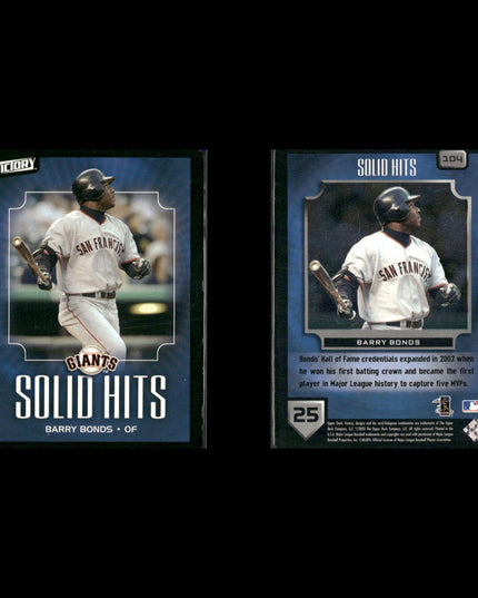 Barry Bonds 18-Card Lot SF Giants HR King 7x MVP Power Hitter