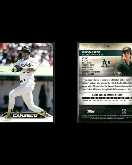 Jose Canseco 15-Card Lot Oakland A’s Bash Brother MVP Power Bat