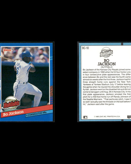 Bo Jackson Baseball Lot (15 Cards) Star Player Cards