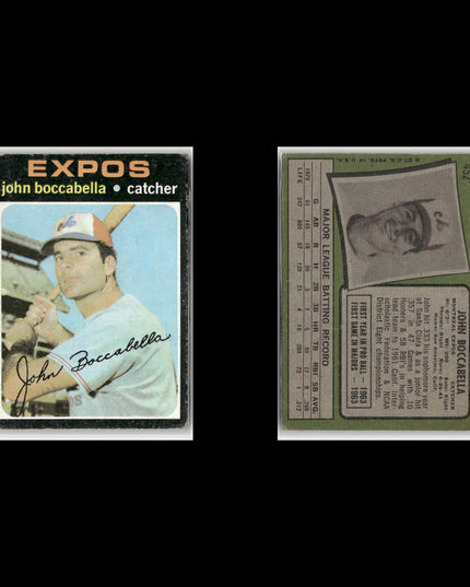 19-Card Lot Vintage 1971 Topps Montreal Expos | MLB Baseball Trading Cards Topps