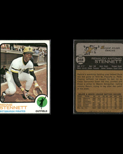 9-Card Lot Vintage 1973 Topps Pittsburgh Pirates | MLB Baseball Trading Cards