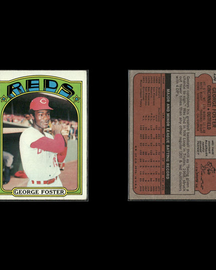 1972 Topps Cincinnati Reds Team Lot (9 Cards) Vintage Baseball MLB