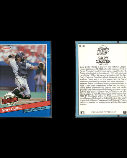 Gary Carter 12-Card Lot Montreal Expos HOF Catcher Icon