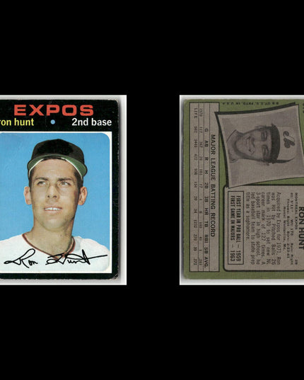 19-Card Lot Vintage 1971 Topps Montreal Expos | MLB Baseball Trading Cards Topps