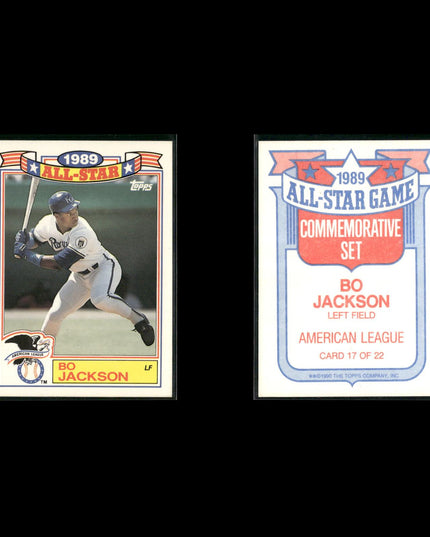 Bo Jackson Baseball Lot (15 Cards) Star Player Cards