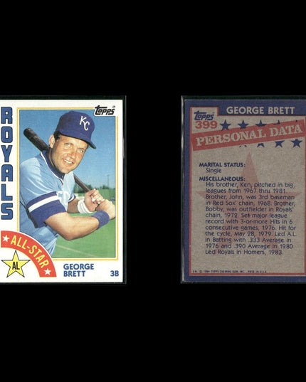 George Brett 10-Card Lot KC Royals HOF 3B 1980 MVP Legend