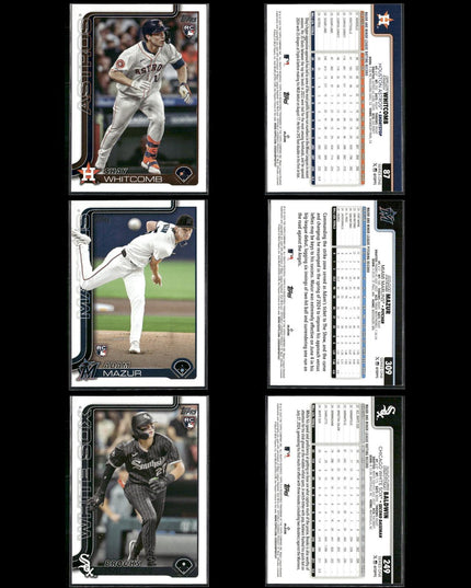 2025 Topps Rookie Cards Lot (60) MLB Baseball RC Stars + Prospects Set