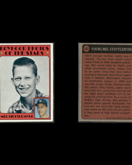 18-Card Lot Vintage 1972–73 Topps Boyhood Photos | MLB Baseball Trading Cards