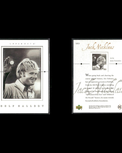 Jack Nicklaus Golf Card Lot (19) 2001–2003 Upper Deck SP, Gallery, Inserts
