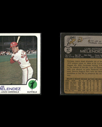 19-Card Lot Vintage 1973 Topps St. Louis Cardinals | MLB Baseball Trading Cards