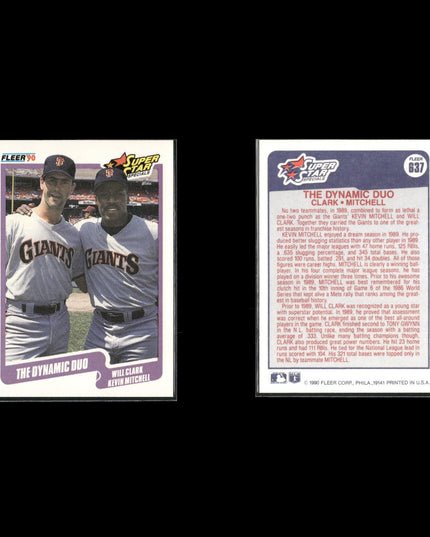 Will Clark 11-Card Lot SF Giants “Will the Thrill” All-Star