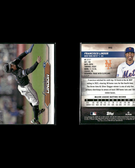 Francisco Lindor 11-Card Lot NY Mets “Mr. Smile” SS All-Star