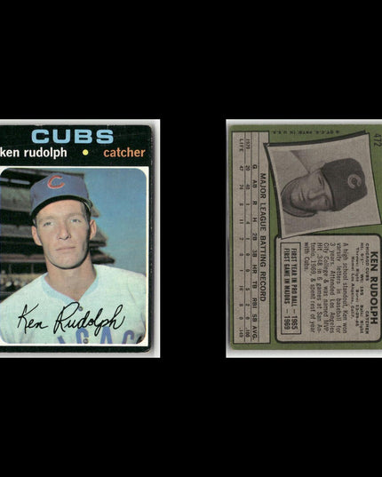 19-Card Lot Vintage 1971 Topps Chicago Cubs | MLB Baseball Trading Cards Vintage