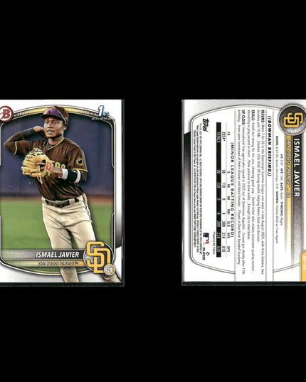 23-Card Lot 2025 Bowman Prospects 1sts | MLB Baseball Rookie Trading Cards Topps